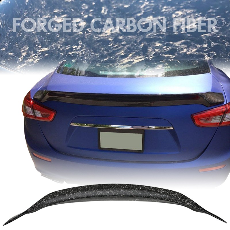 Fits 14-23 Maserati Ghibli ASPEC Style Rear Trunk Spoiler Forged Carbon Fiber