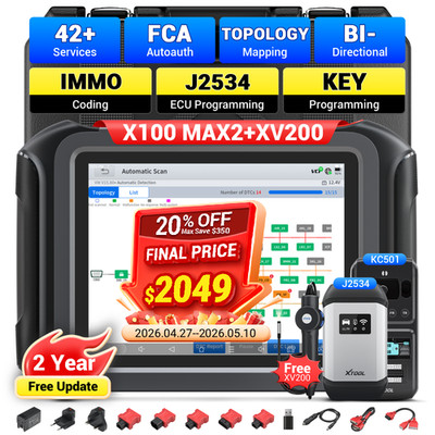 XTOOL X100MAX2 Car Key Fob Programmer +KC501 J2534 ECU Programming IMMO Coding 