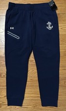 NWT! Womens Under Armour Navy Midshipmen Unstoppable Fleece Collegiate Joggers L