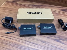 (2) 10Gtek G0101-SFP Gigabit Ethernet GE Media Converter SFP Slot 1.25G 20-km