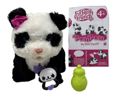 FURREAL FRIENDS Pom Pom Baby Panda VIDEO Accessories Interactive Plush 2014 EUC