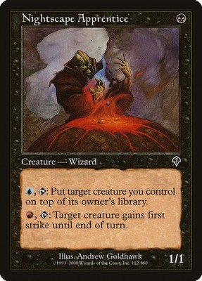 [MTG] Nightscape Apprentice (112) (INV) HP-DMG
