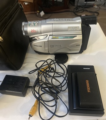 JVC AXM17 Camcorder -  Black/Silver For Parts/ With Camera Case