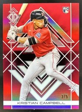 2025 Topps Transcendent Kristian Campbell Icons Chrome RC Red Refractor #/5