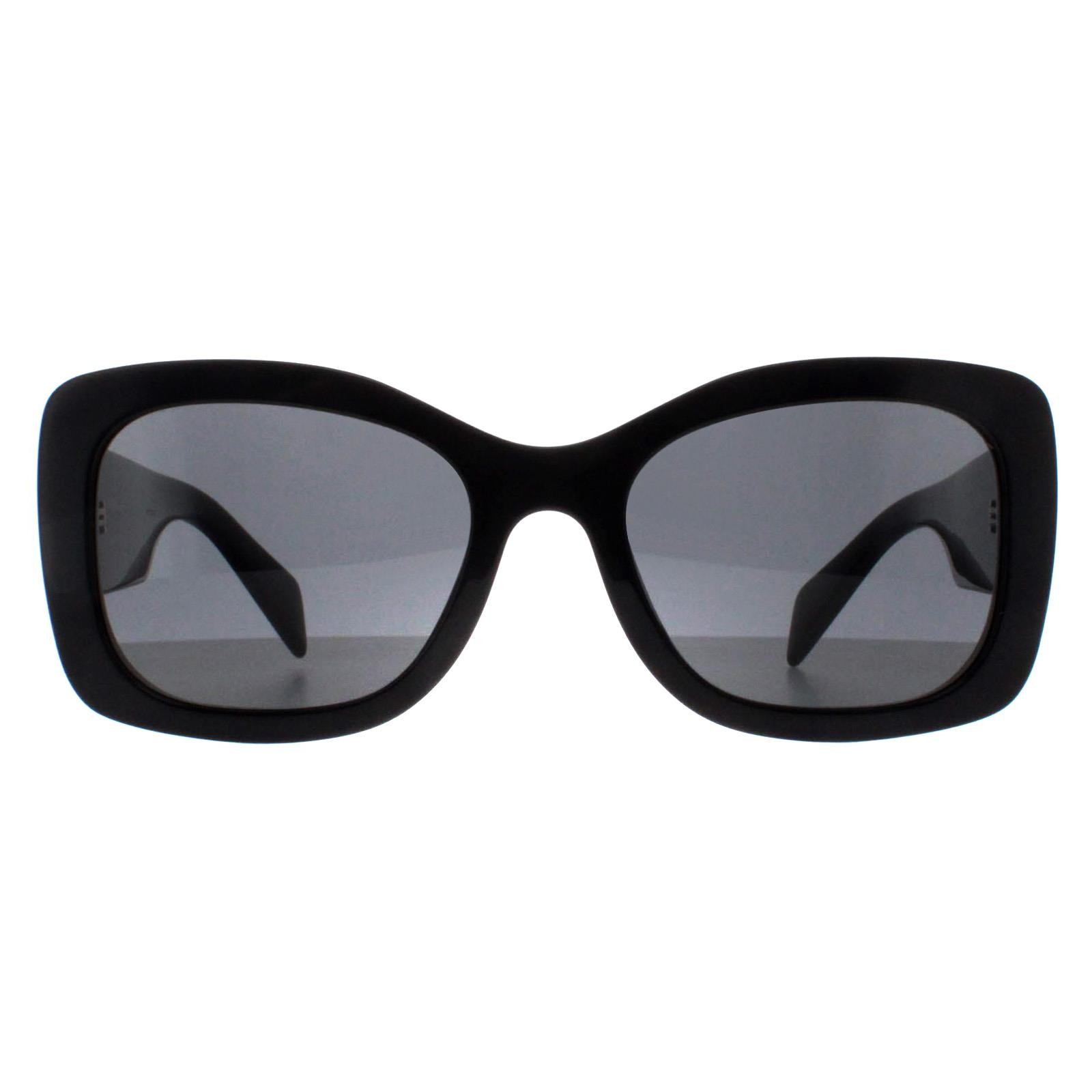 Prada Oval Womens Black Dark Grey PRA08S - One Size - Image 2