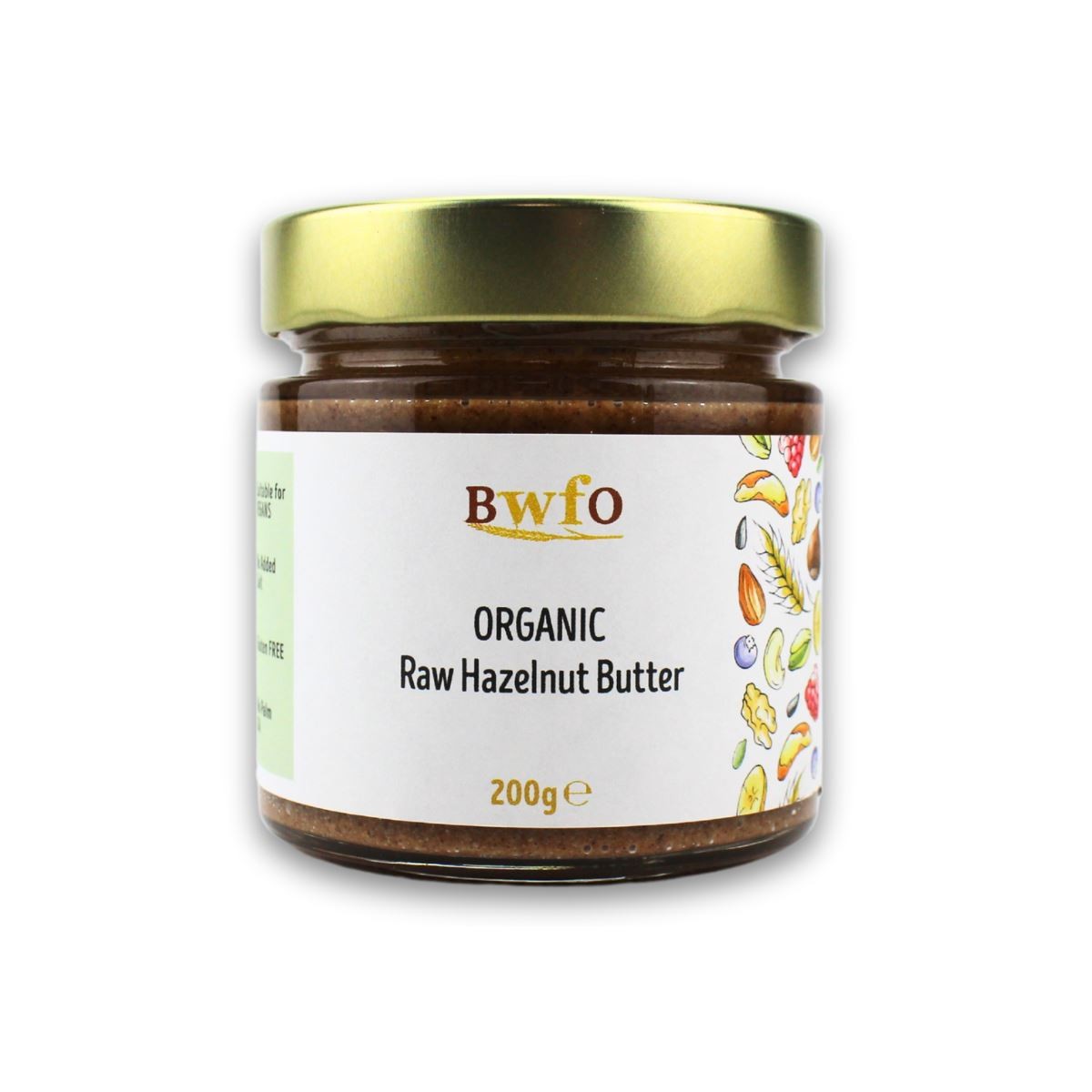 Organic Raw Hazelnut Butter 6x200g | BWFO | Free UK Mainland P&P