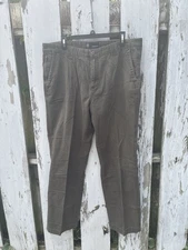 Weatherproof Vintage Khaki Green Canvas Pants Men's 38x32  Outdoor