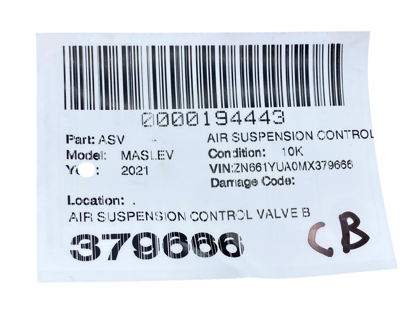 2017-2022 MASERATI LEVANTE M161 OEM AIR SUSPENSION CONTROL VALVE BLOCK