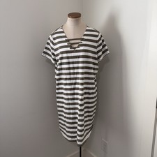 New MICHAEL KORS Women’s 1X Striped Short Sleeve Mini Dress