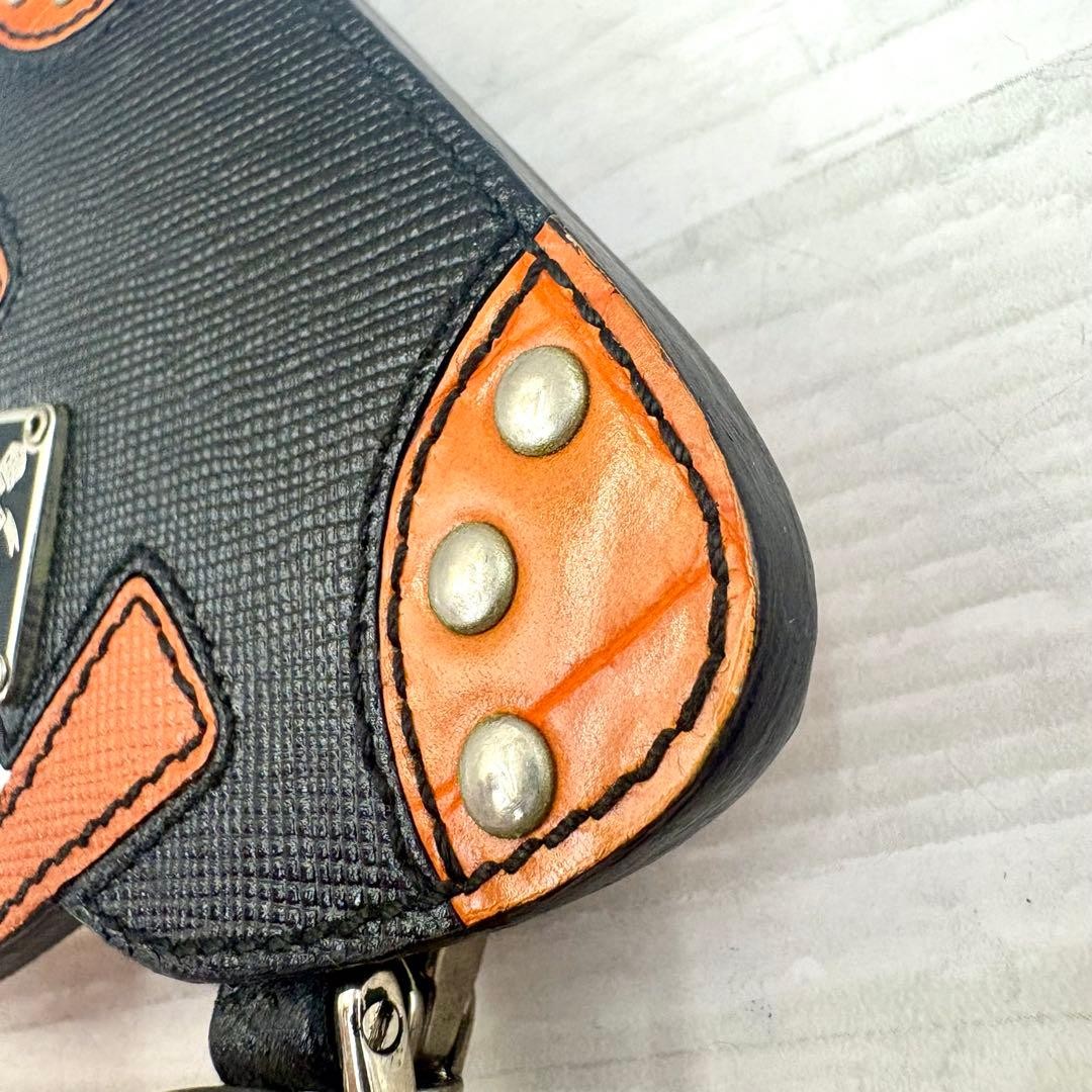 Prada Triangular Logo Keychain Bag-Shaped Charm 8… - image 4