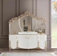 Sideboard Mit-Spiegel Luxus Neu Schaukelnd Modern Wohnzimmer Material