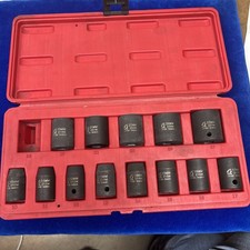 Sunex 12 Drive Impact Socket Set Metric 10-27mm Cr-mo W Case Clean-