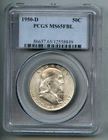 1950 D Franklin Silver Half Dollar PCGS MS 65 FBL