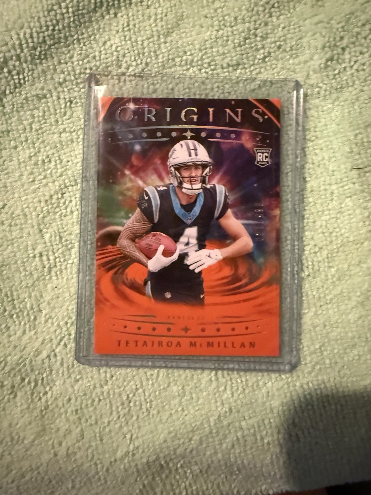 2025 Panini - Origins Football #116 Tetairoa McMillan Rookie Card Orange #/149
