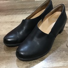 Dansko Camdyn Women's Size 39 US 9.5 Black Leather Slip On Heeled Loafers
