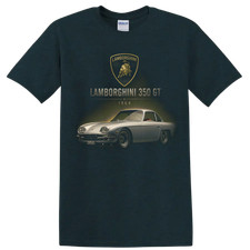 Lamborghini 350 GT 1964 Classic Car T Shirt Vintage Italian Coupe Graphic Tee