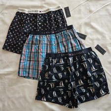 Tommy Hilfiger 100 Cotton Woven Boxers 3pc Bundle Size L