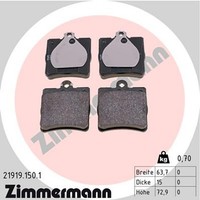 Zimmermann Bremsbelagsatz Scheibenbremse 21919.150.1 FüR Mercedes W203 W202 W210