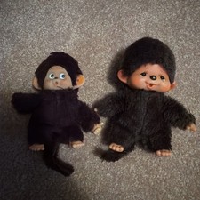 Lot Of 2 vintage Sekiguchi Monchhichi monkey plush doll