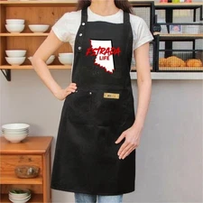 2 Pack Adjustable Black Kitchen Aprons with Front Pocket Outline ESTRA DA LIFE '