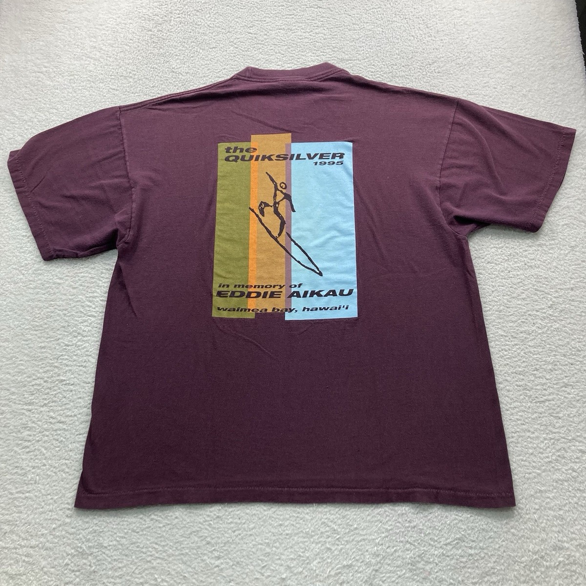 激レア　1995年　Quiksilver Eddie Aikau ビンテージ Vintage The Quiksilver 1995 Eddie Aikau T Shirt Mens XL Purple