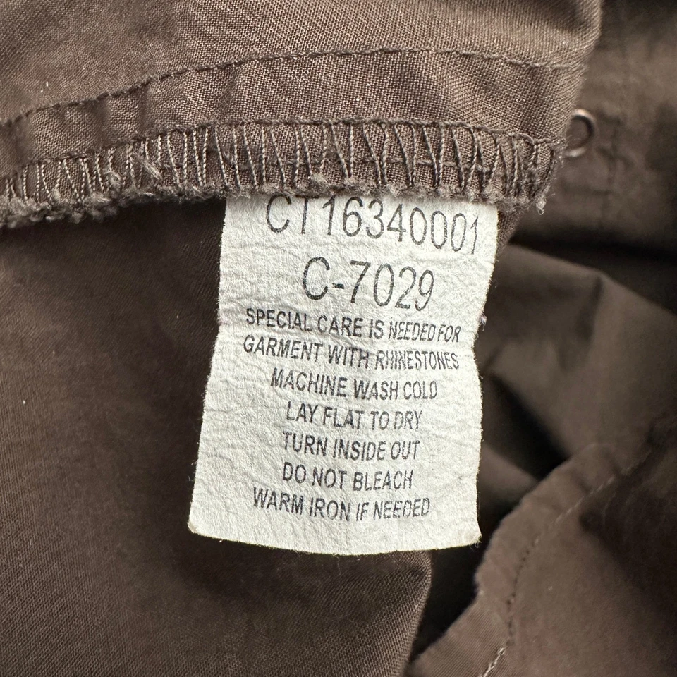 Cruel Girl Womens Western Embroidered Shirt Size M Brown Cowgirl Pearl Snap - Image 4 of 4