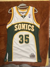  Men's Small Seattle SuperSonics Kevin Durant Mitchell  Ness White Jersey