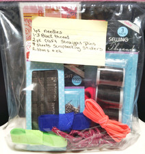 Craft Kit 1  yard of each Ribbon, Needles, Pins, Thread, Straight Pins
