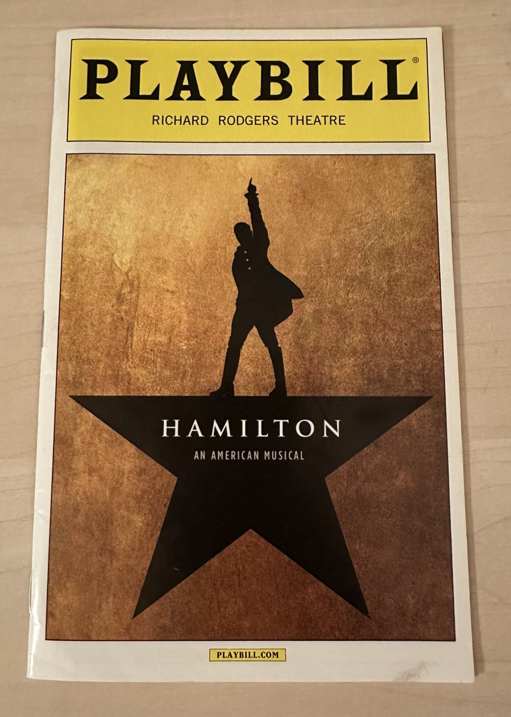 Hamilton Playbill August 2015 Broadway NYC Jonathan Groff Lin-Manuel Miranda
