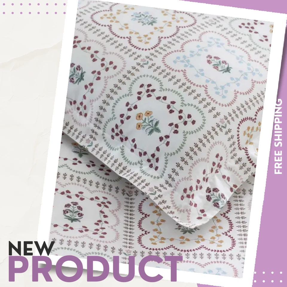 NUEVA Funda nórdica Rifle Paper Co.Lottie clásica fresca de algodón percal; tamaño completo Foto 4 de 4