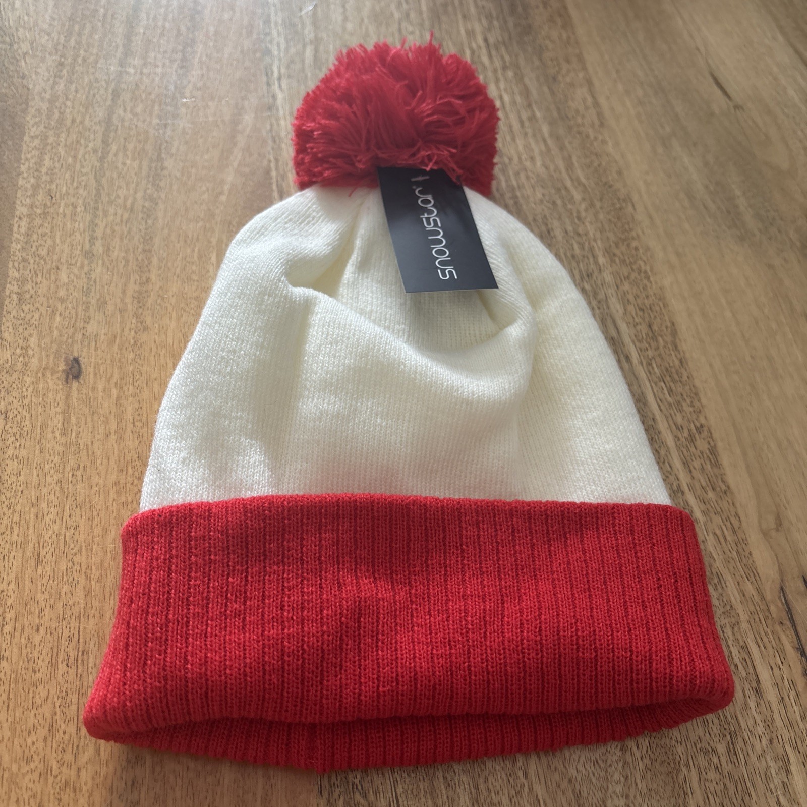Warm Snowstar Slouch Soft Touch Acrylic Two Tone Bobble Pom Pom Ski Beanie Hat