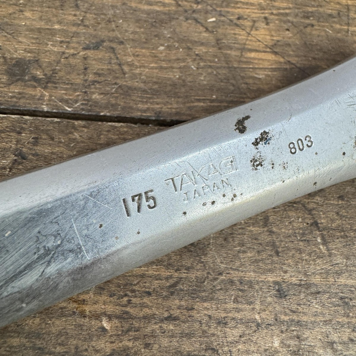 Vintage Takagi Tourney XT Crank Arm LEFT 175mm Square Taper Silver