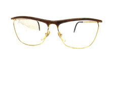 Vintage Women's Eyeglass Frame 80's Gold Made In Italy Vogart