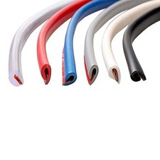 16ft 5M U Shape Car Door Moulding Rubber Scratch Protector Strip Edge Red