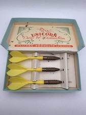 Vintage Unicorn Darts Of Distinction Set of 3 Yellow Bad Box Wear