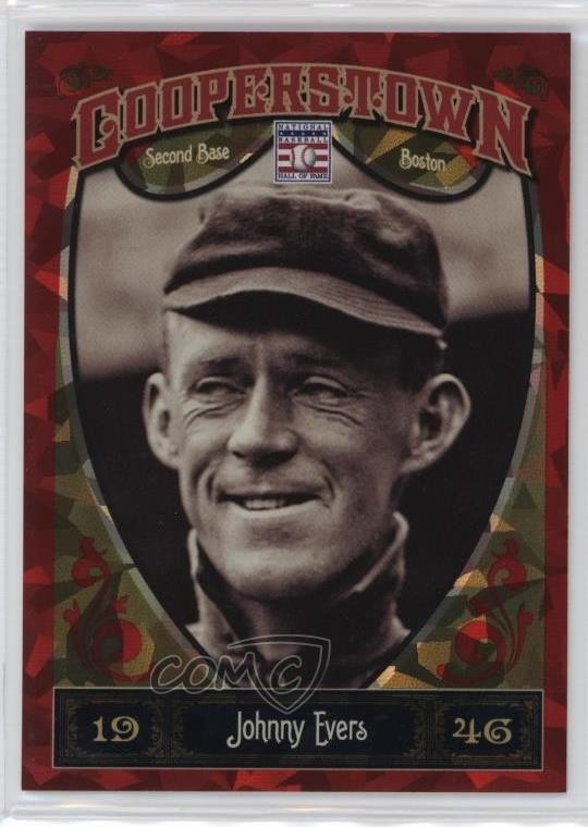 2013 Panini Cooperstown Collection Red Crystal Shard /399 Johnny Evers HOF im4