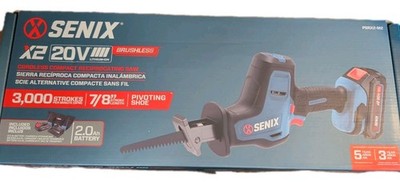 Senix Tools 20V Cordless Reciprocating Saw With Charger, Battery+Case Ships Free