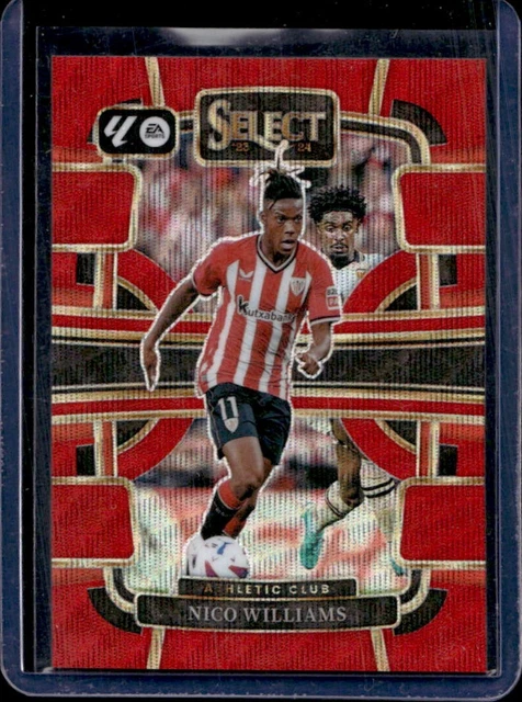 2023-24 Panini Select La Liga Nico Williams Red Wave Prizm Terrace #/65 Bilbao