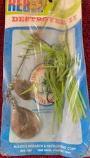 Vintage 1970's Green Rebel Destroyer 2 SpinnerBait Fishing Lure