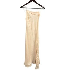 ASTR The Label Slip Dress Size Small Cream Cowl Neck Satin Side Slit