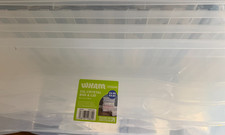 Image of 4 x Wham Crystal 32 L Box & Lid Clear 60x40x18cm
