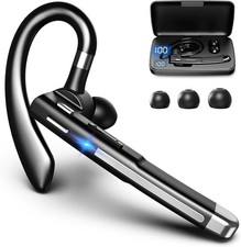 Trucker Wireless Mic Blue Parrot Bluetooth Noise Cancelling Headset Earpiece New