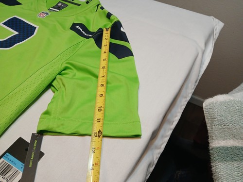 NEW Nike Seattle Seahawks Russell Wilson Neon Volt Green Football Jersey Mens M - Picture 13 of 17