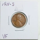 1911-S Lincoln Wheat Cent in VF Condition #6038