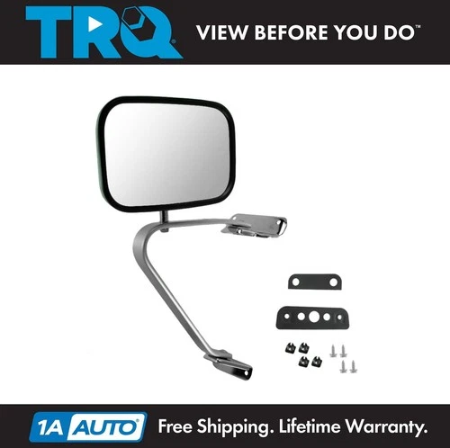 TRQ Stainless Steel Swing Lock Side View Mirror Left or Right for Ford Truck