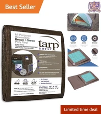 10x12 Ft Reversible Waterproof Poly Tarp All-Purpose Cover Heavy Duty