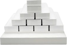 Novel Box 12 Pack White Jewelry Gift Boxes 8x2x0.87in Cotton Filled USA Made
