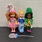 Vintage Kelly & Tommy as Wizard of Oz Munchkins 4" Barbie Dolls Set of 3 Loose