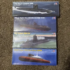 Hobby Boss Lot Of 4 French Navy Le Triomphant USS Los Angeles USS Virginia SSBN