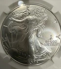 2025 (P) Silver Eagle Privy First Day Of Issue MS 70 Shiny Luster Encapsulated